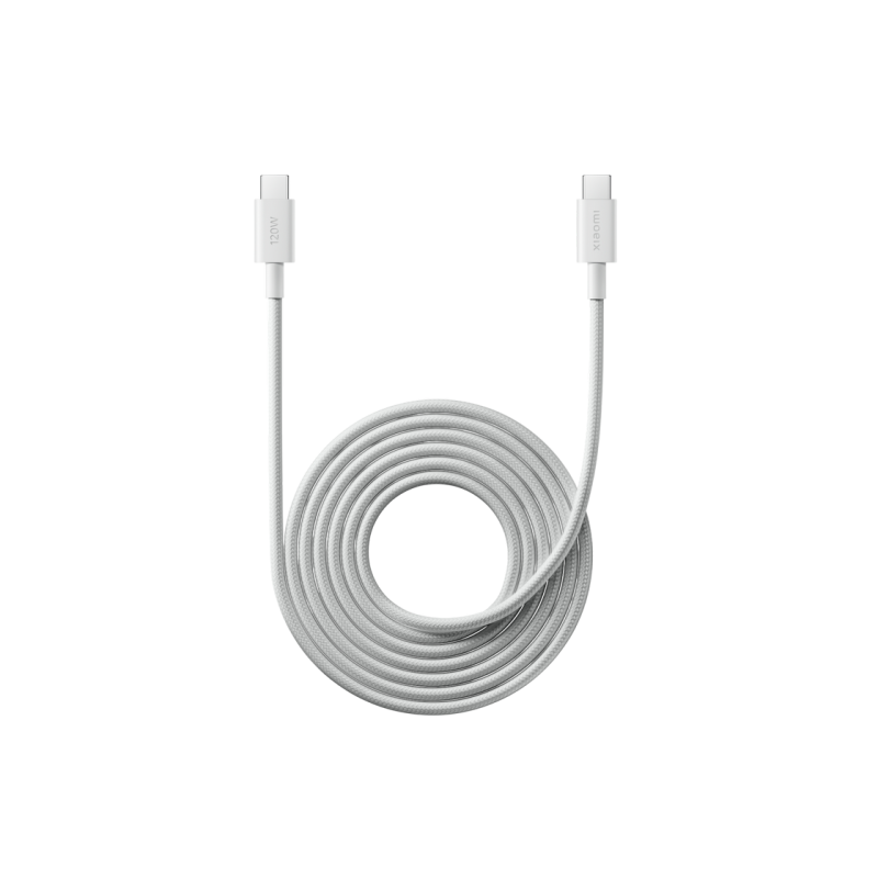 Type-C to Type-C Cable Xiaomi, Braided, 6A, 2M, White