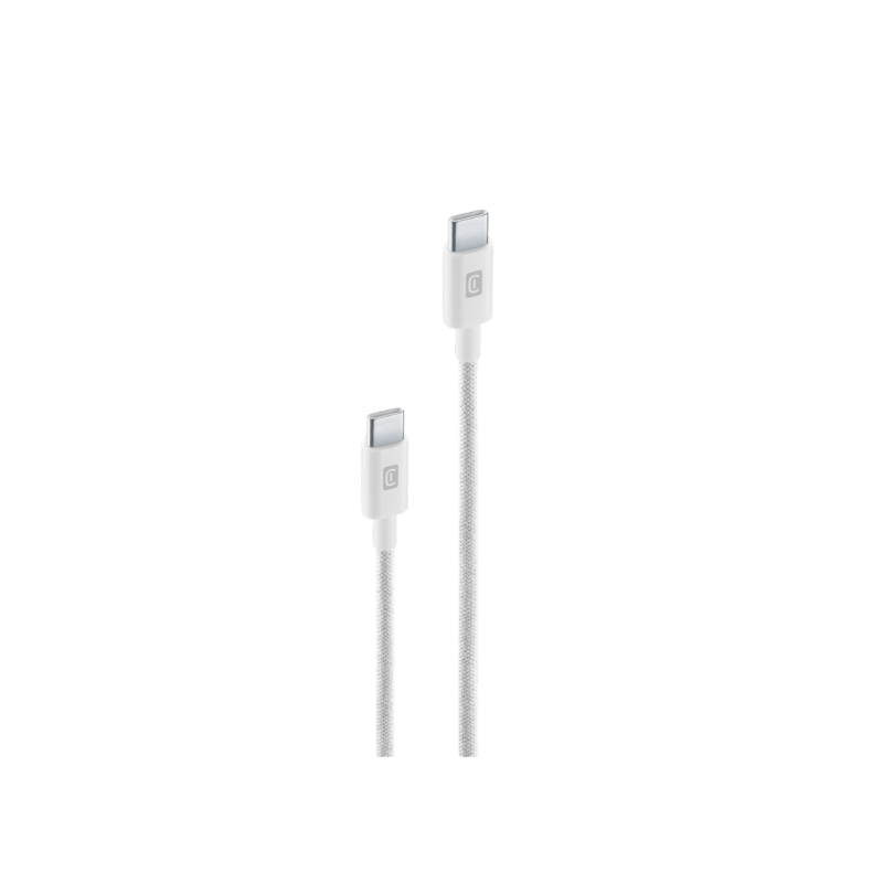 Кабель Type-C - Type-C, сотовый, с оплеткой, 2,5 м, белый
