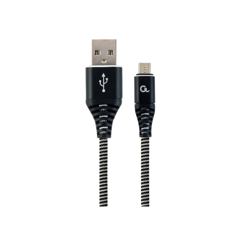 Cablexpert CC-USB2B-AMmBM-2M-BW, Black/White