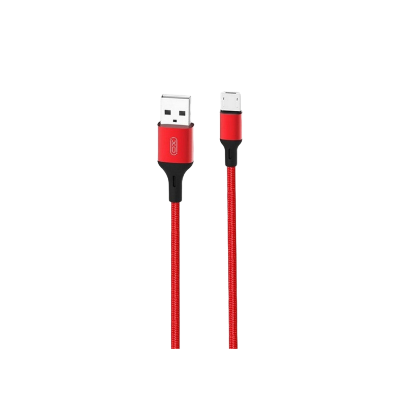 Кабель Micro-USB XO, плетеный NB143, 2 м, красный