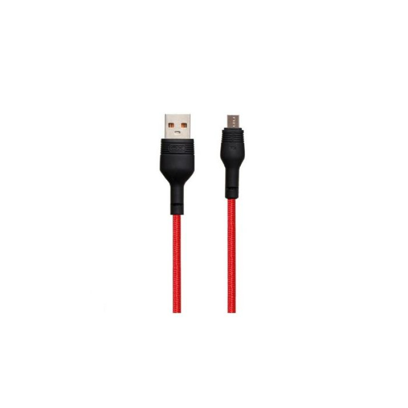 Кабель Micro-USB XO, с оплеткой, NB55, красный
