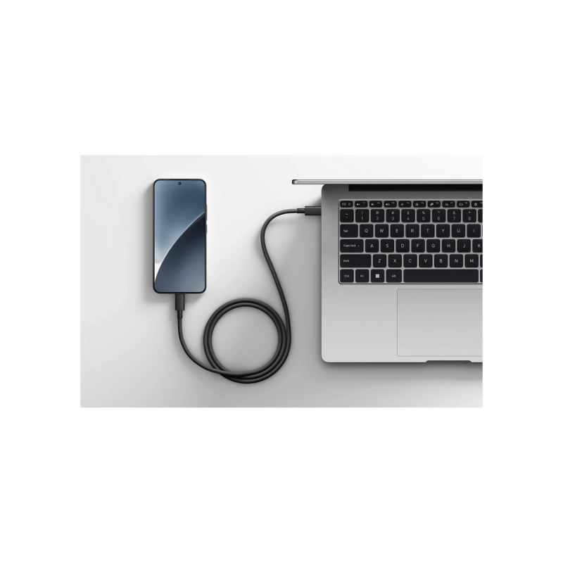 Кабель Type-C — Type-C Xiaomi, в оплетке, 6 А, 1 м, черный