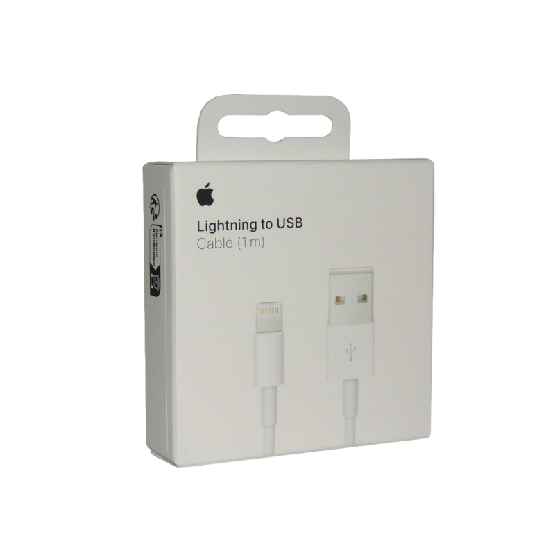 Оригинальный кабель Apple Lightning-USB (1 м), модель A1480, белый