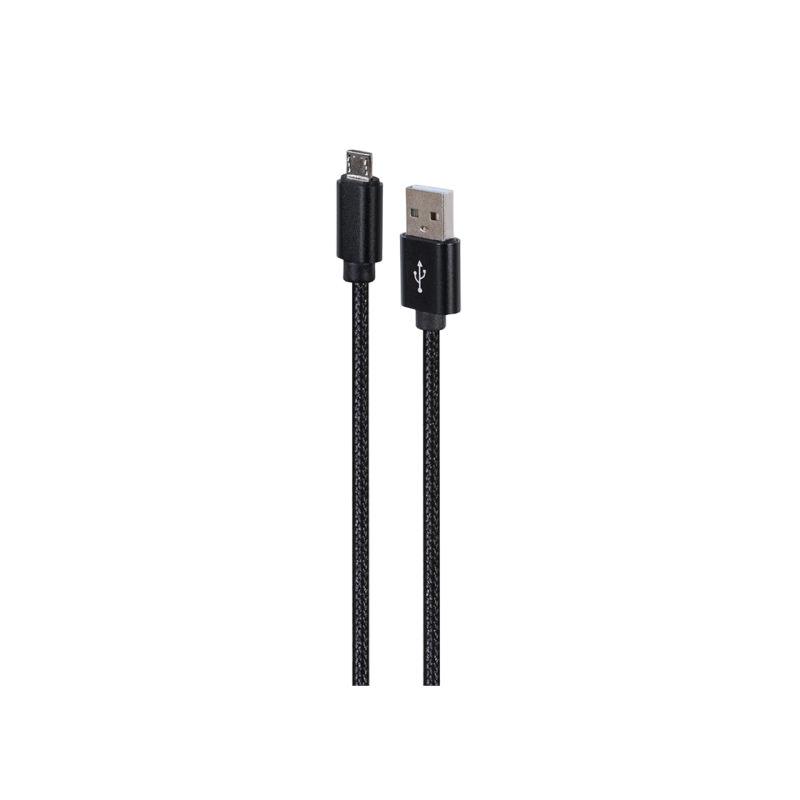 Коробка для розничной продажи MicroUSB/USB2.0, 1,8 м, Cablexpert хлопковая оплетка черного цвета, CCDB-mUSB2B-AMBM-6