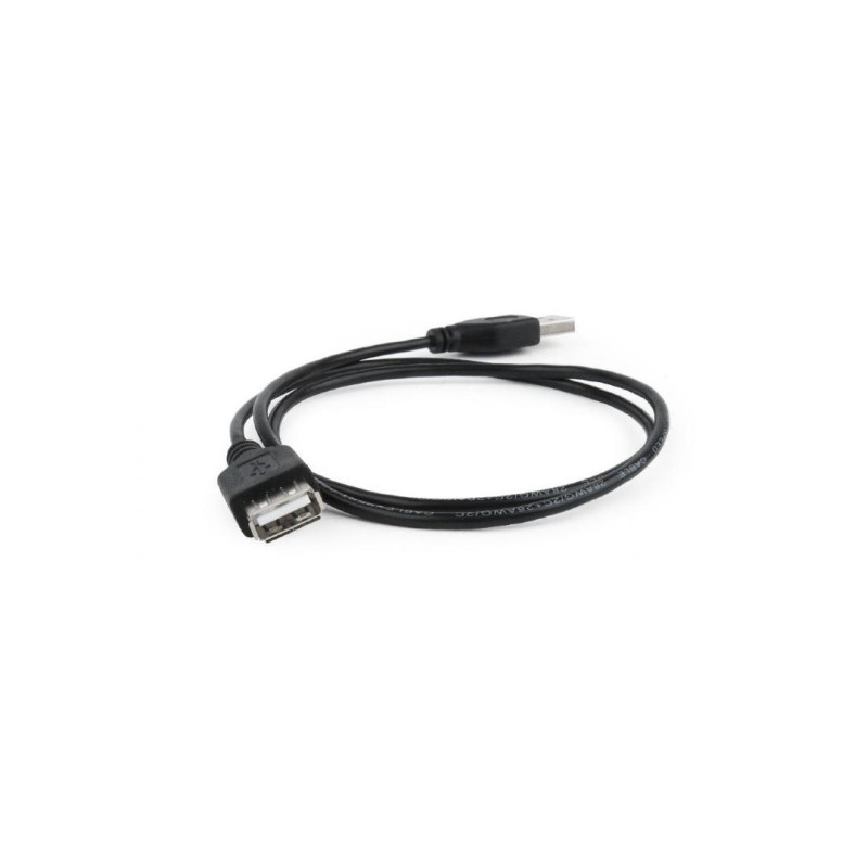 Кабель-удлинитель USB 2.0 Cablexpert CC-USB2-AMAF-75CM/300-BK, 0,75 м, Черный