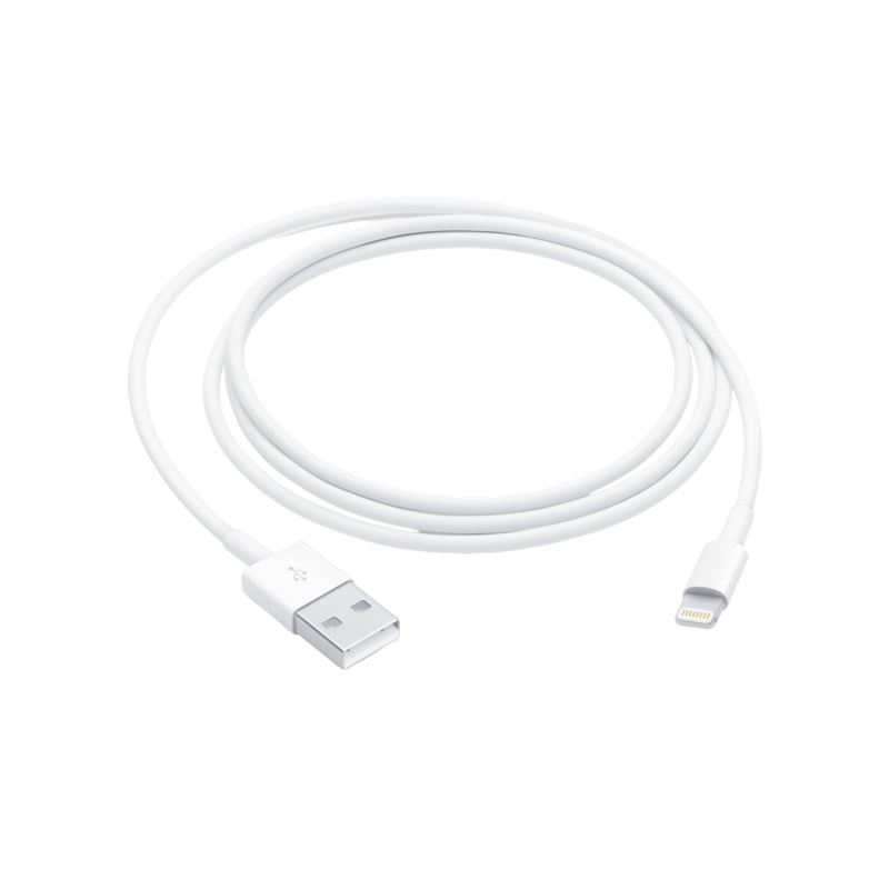 Оригинальный кабель Apple Lightning-USB (1 м), модель A1480, белый