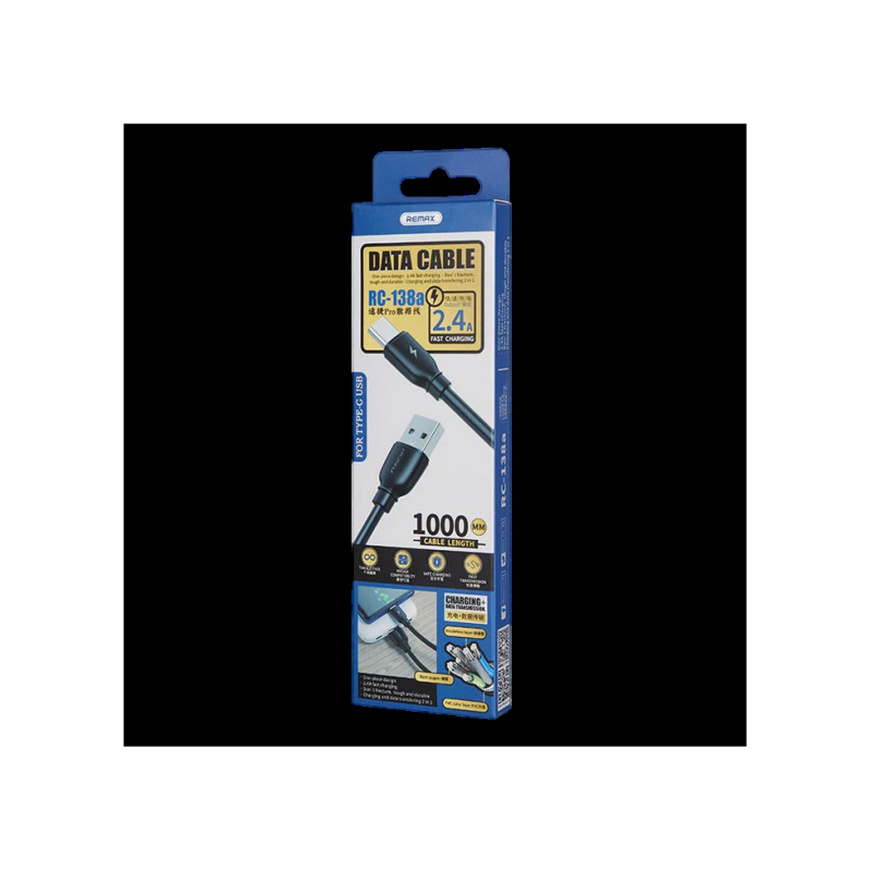 Type-C Cable Remax, RC-138a, Black