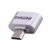 Адаптер USB Remax micro OTG, серебристый
