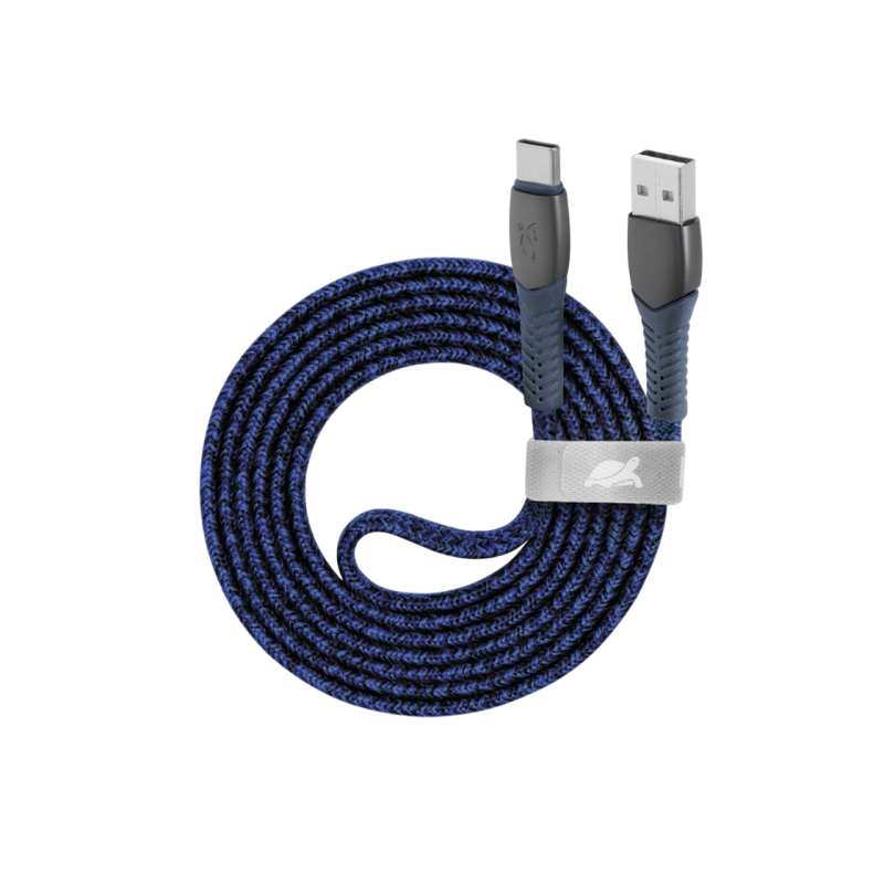 Кабель Type-C Rivacase PS6102 BL12, нейлоновая оплетка, 1,2 м, синий