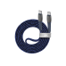 Type-C to Type-C Cable Rivacase PS6105 BL12, nylon braided, 1.2M, Blue
