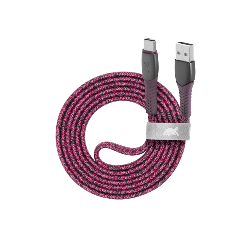 Type-C Cable Rivacase PS6102 RD12, nylon braided, 1.2M, Red