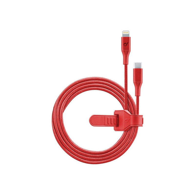 Кабель Type-C - Lightning для сотовой связи, спутниковой связи MFI, 1M, красный