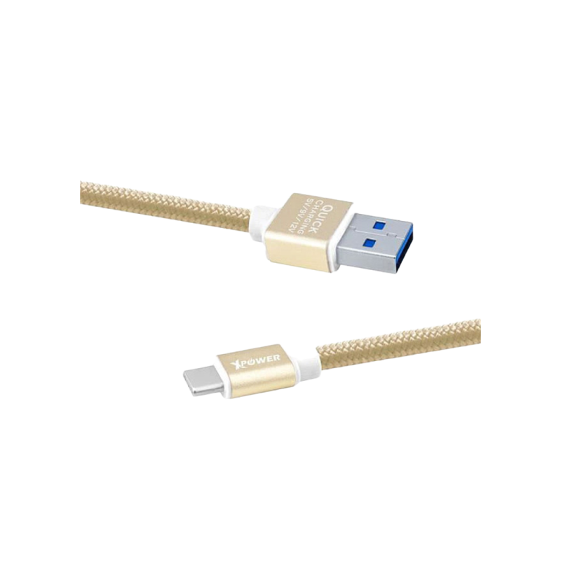 Xpower Lightning cable, Nylon Gold