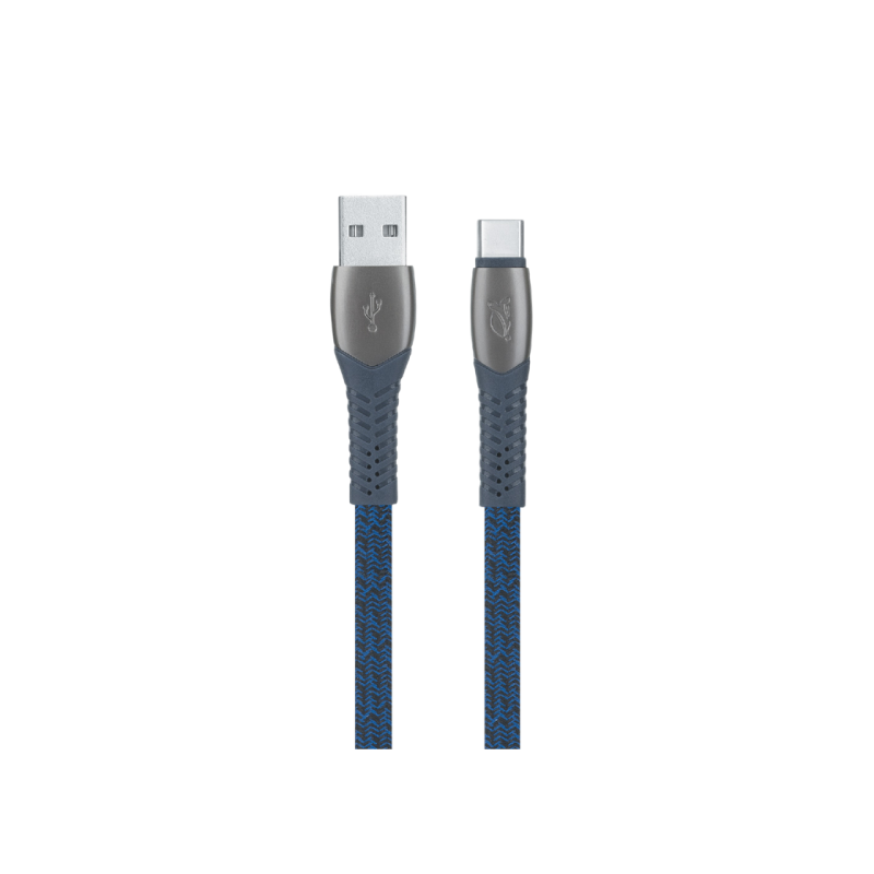 Кабель Type-C Rivacase PS6102 BL12, нейлоновая оплетка, 1,2 м, синий