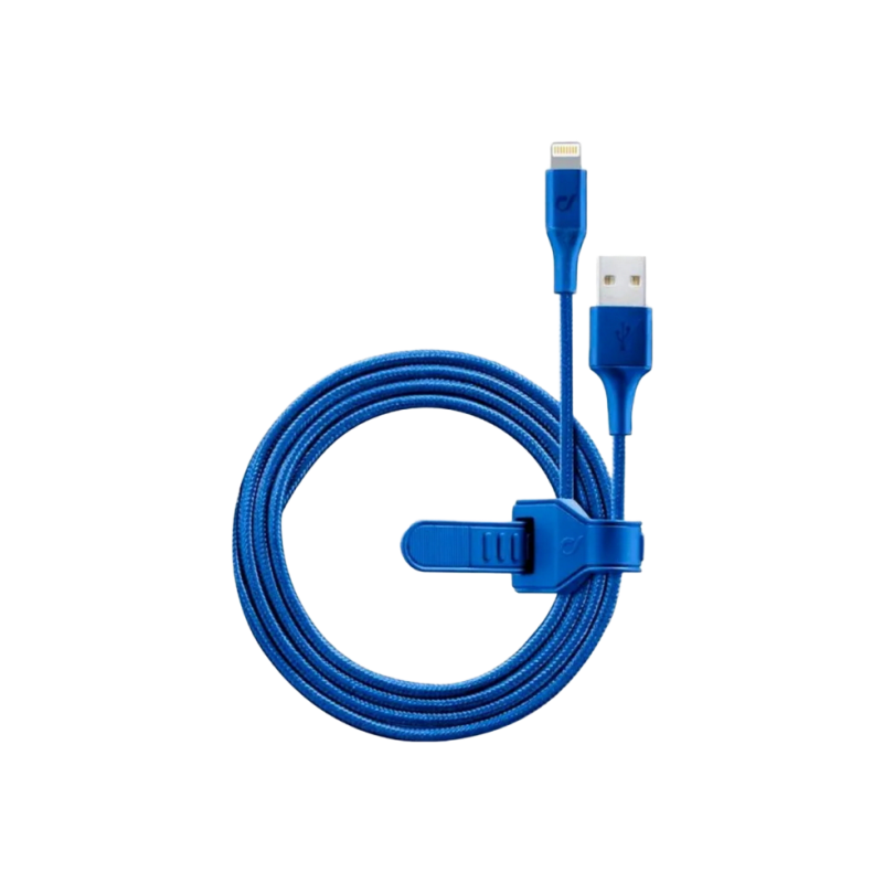 Кабель Lightning для сотовой связи и спутниковой связи MFI, 1 м, синий