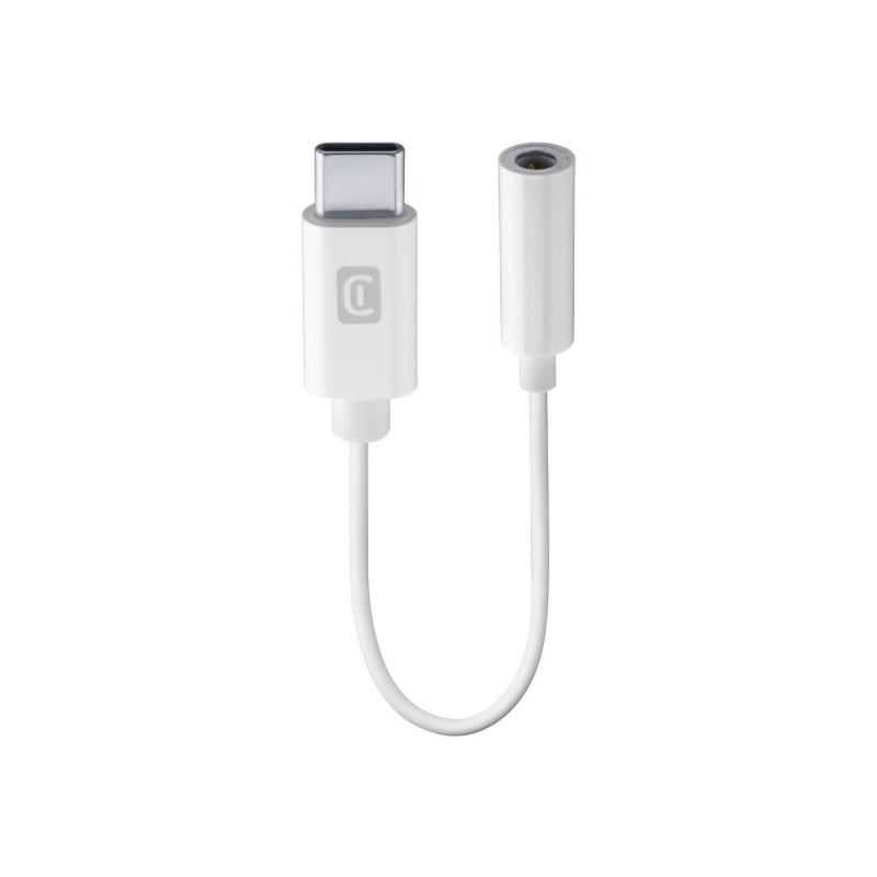Адаптер USB-C на 3,5 мм Jack, Cellularline, белый