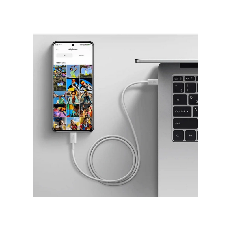Type-C to Type-C Cable Xiaomi, Braided, 6A, 2M, White