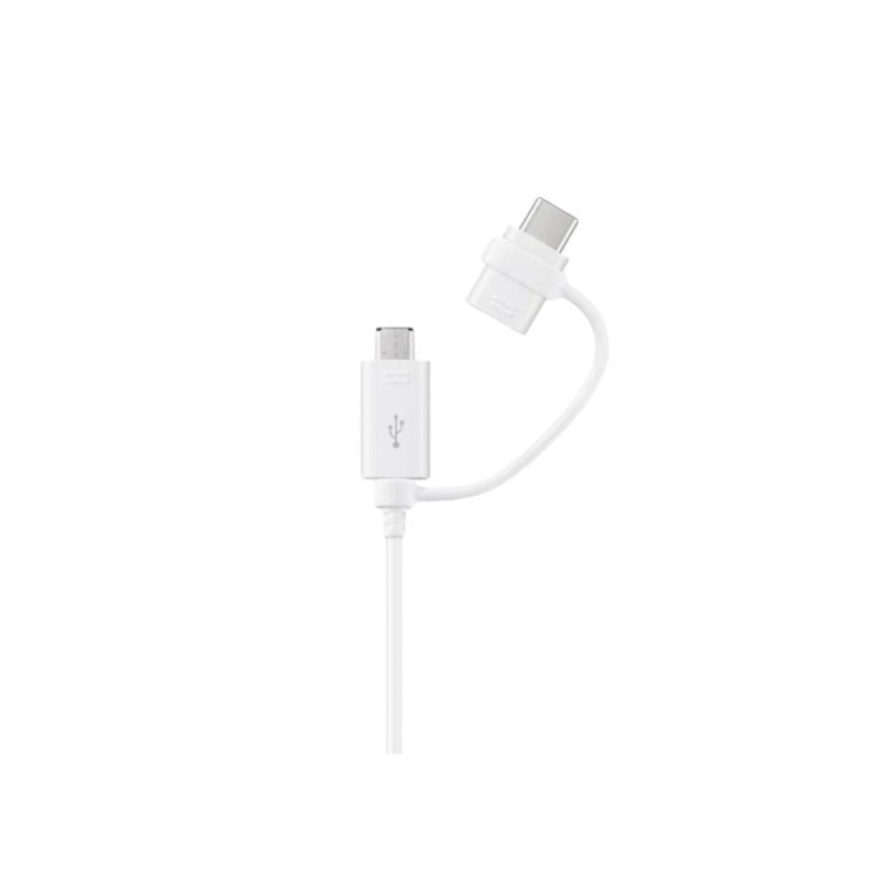 Кабель 2в1 Samsung, Type-C+Micro-USB, белый