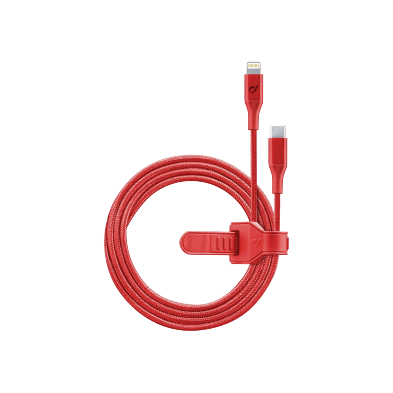 Кабель Type-C - Lightning для сотовой связи, спутниковой связи MFI, 1M, красный