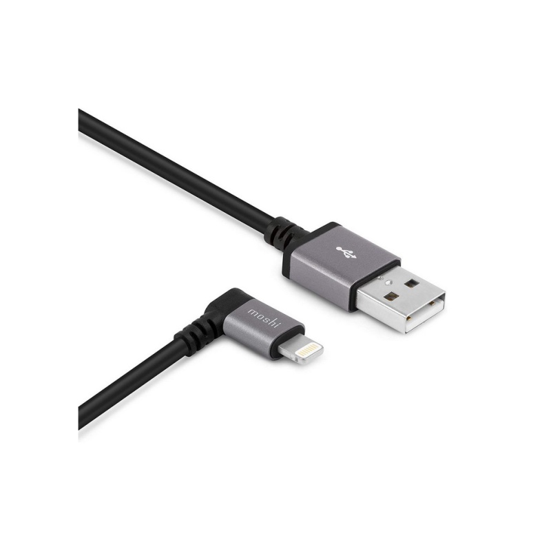USB-кабель Moshi iPhone Lightning с разъемом 90 градусов, черный