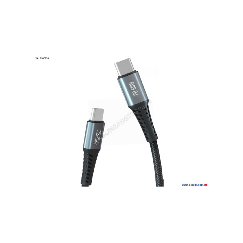 Type-C to Type-C Cable XO, PD fast charging 60W, NB-Q167 Black