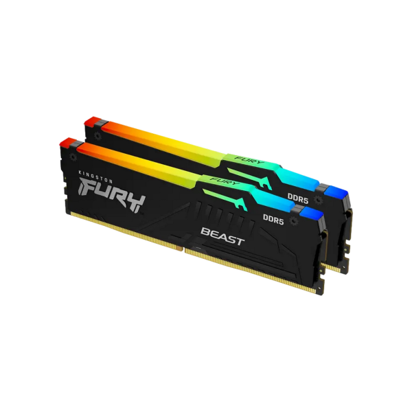 Оперативная память 32GB (Kit of 2x16GB) DDR5-6800 Kingston Fury Beast RGB, Black