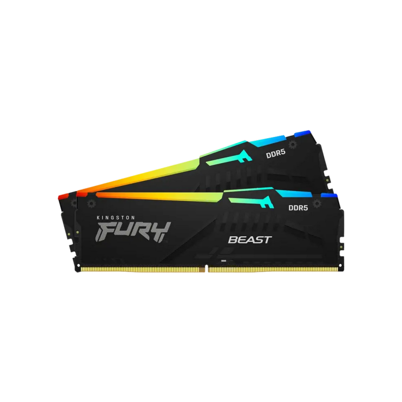 .32GB DDR5-6800MHz Kingston FURY Beast RGB (Kit of 2x16GB) (KF568C34BBEAK2-32), CL34-45-45, 1.4V, AMD EXPO 1.0/