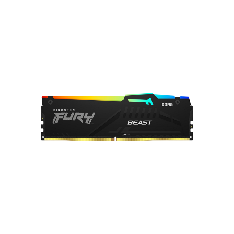 ..8GB DDR5-6000MHz Kingston FURY Beast RGB (KF560C36BBEA-8), CL36-38-38, 1.35V, AMD EXPO 1.0/Intel XMP 3.0, Black