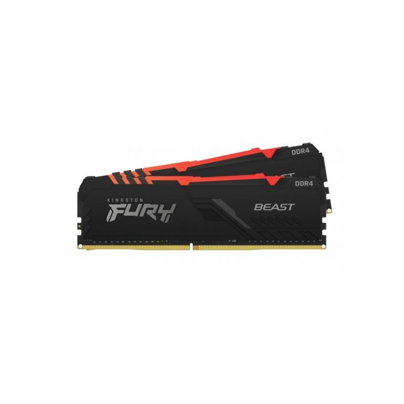 Память 32ГБ (комплект 2х16ГБ) DDR4-3200 Kingston Fury Beast, 132215