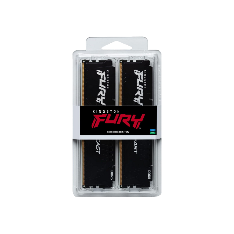 Оперативная память 64GB (Kit of 2x32GB) DDR5-6000 Kingston Fury Beast DDR5 Expo, 218539