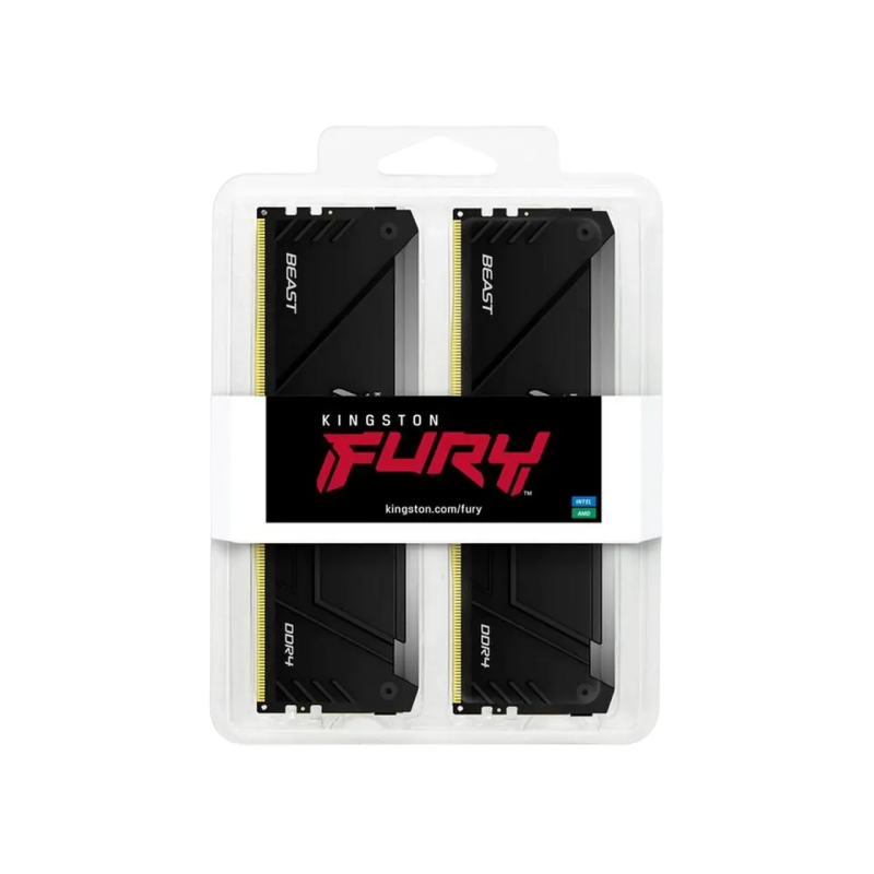 32GB DDR4-3200MHz Kingston FURY Beast RGB (Kit of 2x16GB) (KF432C16BB12AK2/32WP), CL16-18-18, 1.35V