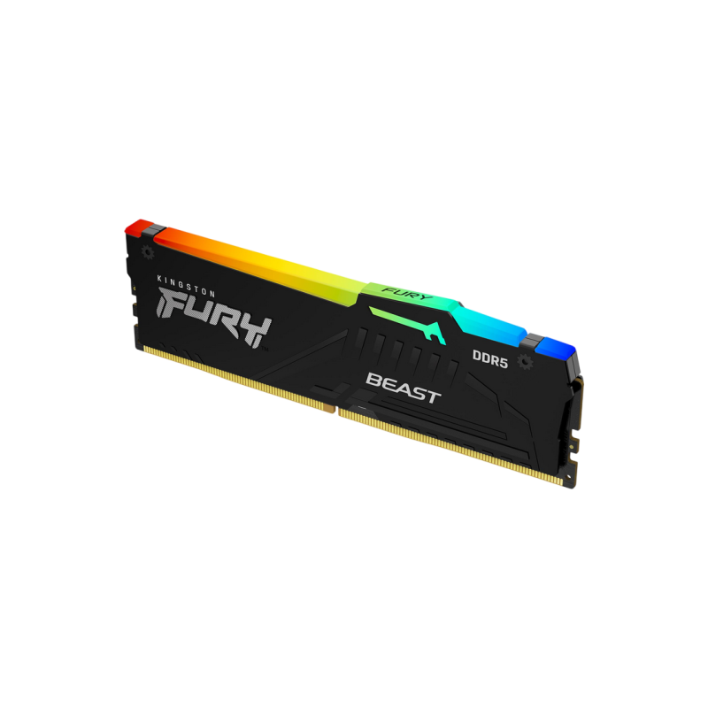 .16GB DDR5-6800MHz  Kingston FURY Beast RGB (KF568C34BBEA-16), CL34-45-45, 1.4V, AMD EXPO 1.0/Intel XMP 3.0, Black
