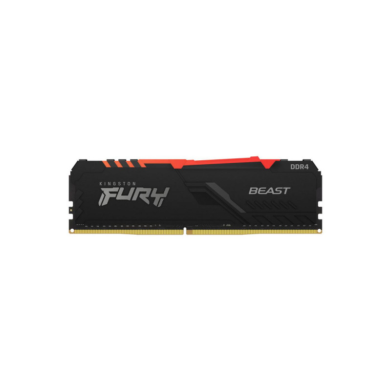 Память 16 ГБ (комплект из 2x8 ГБ) DDR4-3600 Kingston Fury Beast DDR4 RGB, Black