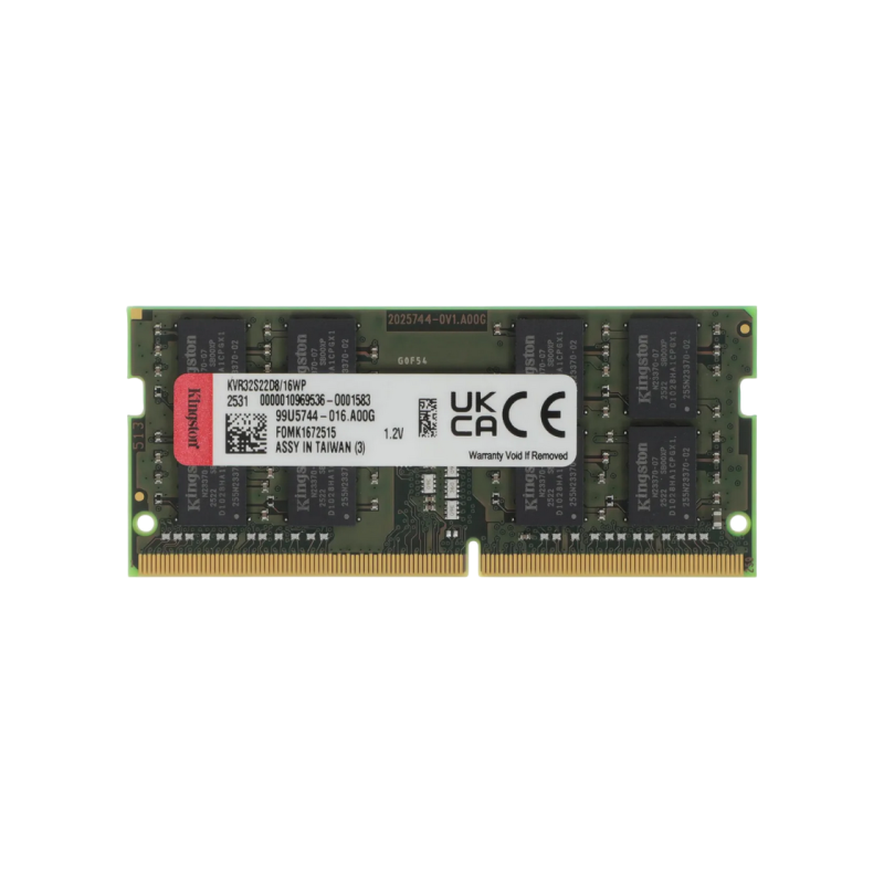 16GB DDR4- 3200MHz SODIMM Kingston ValueRAM (KVR32S22D8/16WP), 2Rx8, CL22, 260pin, 1.2V