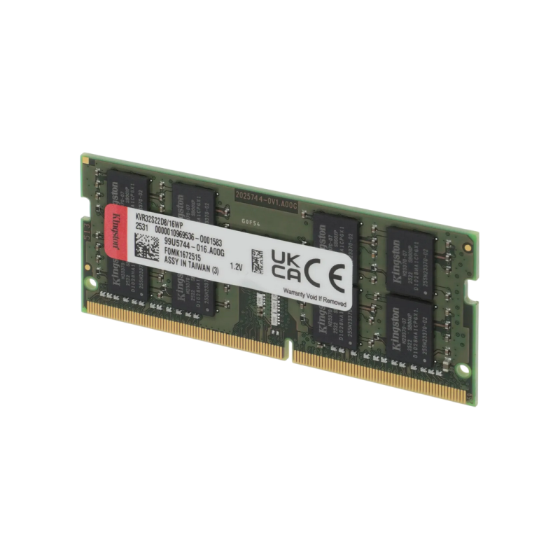 16GB DDR4- 3200MHz SODIMM Kingston ValueRAM (KVR32S22D8/16WP), 2Rx8, CL22, 260pin, 1.2V