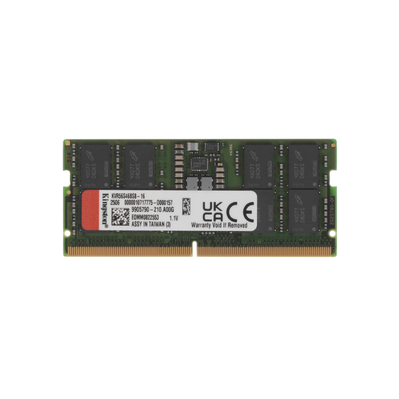 16GB DDR5-5600MHz SODIMM Kingston ValueRAM (KVR56S46BS8-16), CL46, 1.1V, Intel XMP 3.0, Black