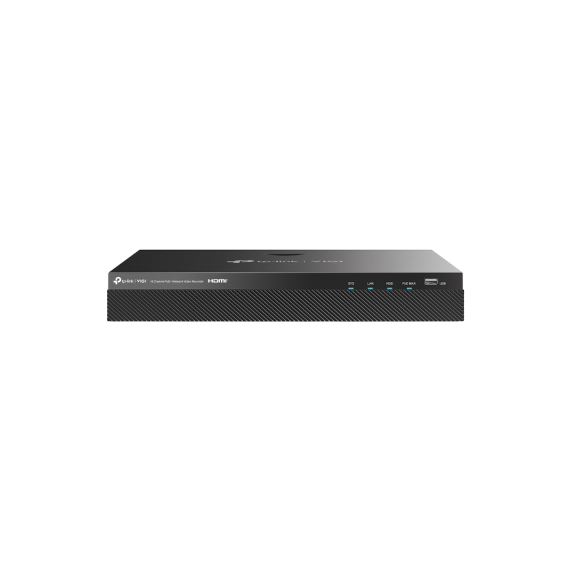 TP-Link 16-канальный сетевой видеорегистратор "VIGI NVR2016H-16MP-4TB", 2xSATA до 32 ТБ, 4 ТБ включены, AI,