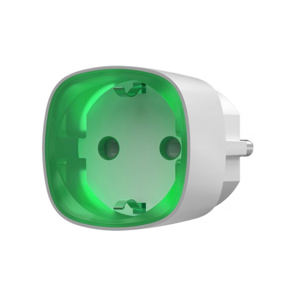 Беспроводная интеллектуальная розетка Ajax, белая, мониторинг энергопотребления, светодиодная, до 2,5 кВт