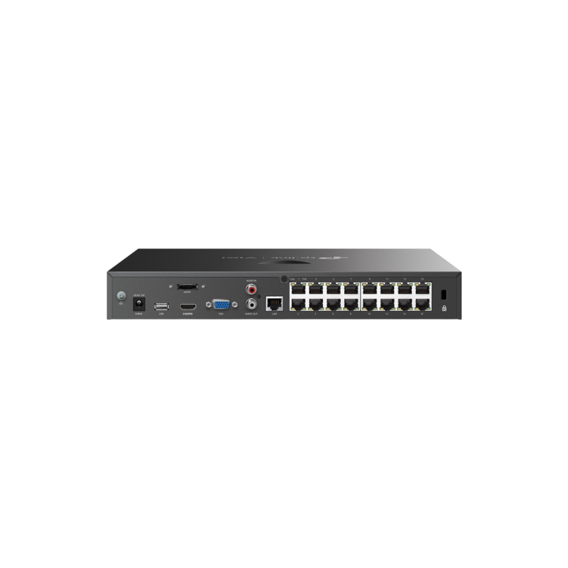 TP-Link 16-канальный сетевой видеорегистратор "VIGI NVR2016H-16MP-4TB", 2xSATA до 32 ТБ, 4 ТБ включены, AI,