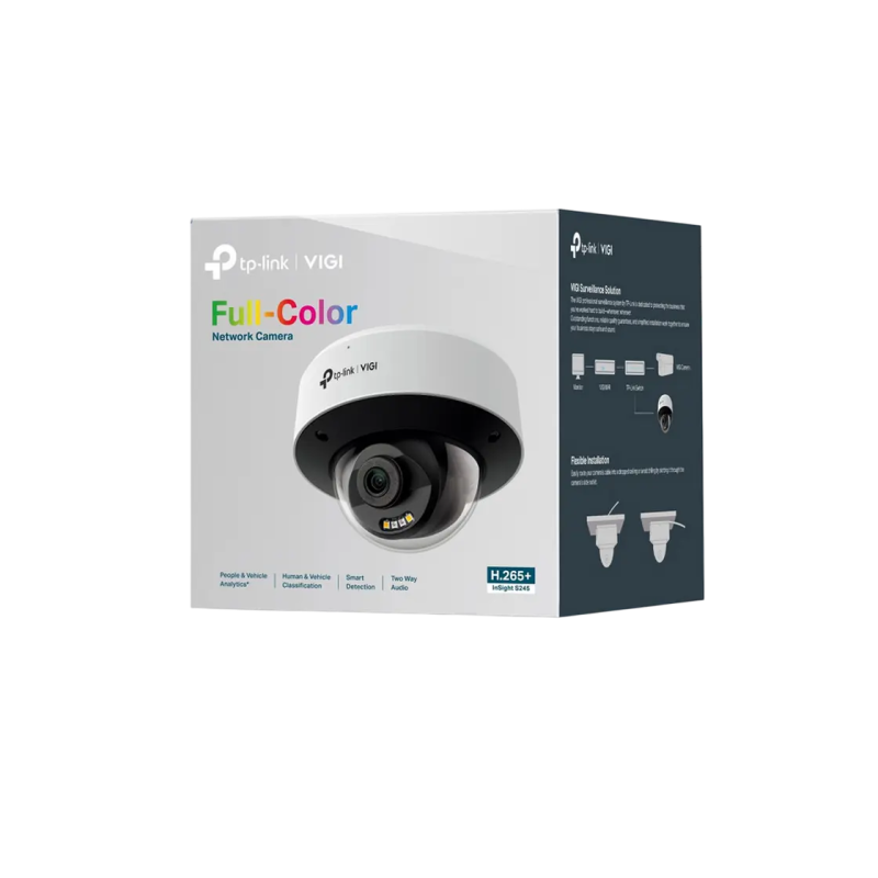 TP-Link Dome Outdoor Network Camera,"InSight S245", 4mm, 4MP, IK10, IP67, PoE, Mic, Speaker