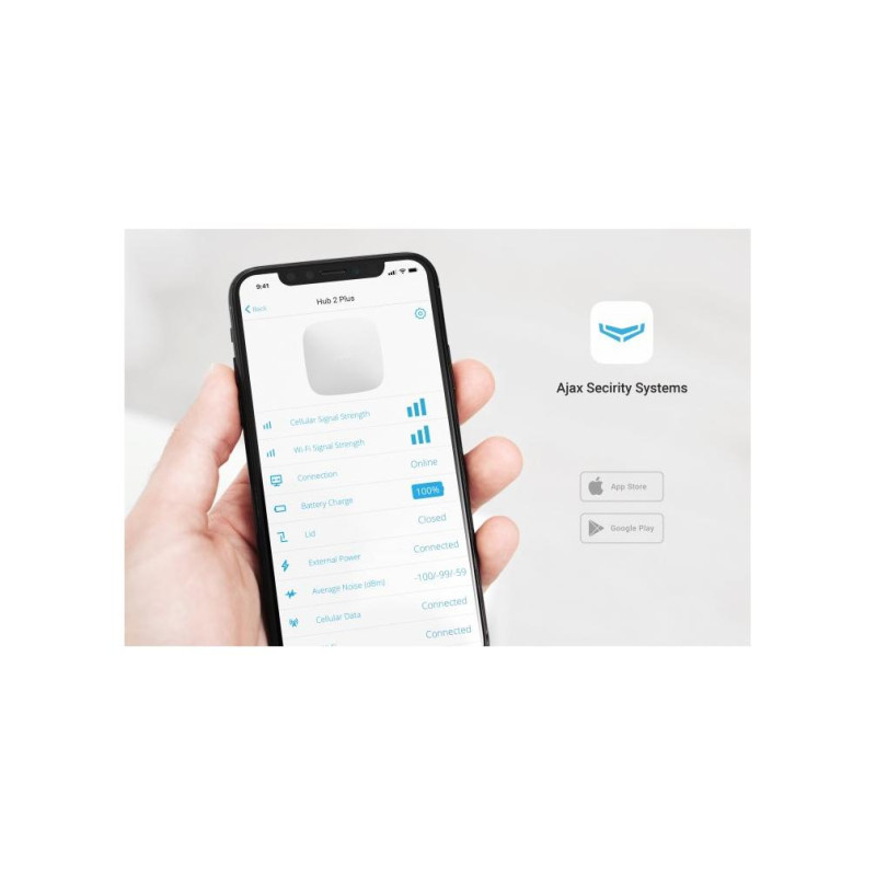 Ajax Wireless Security Hub 2 Plus, Белый, LTE, Ethernet, Wi-Fi, Видеотрансляция, Фото