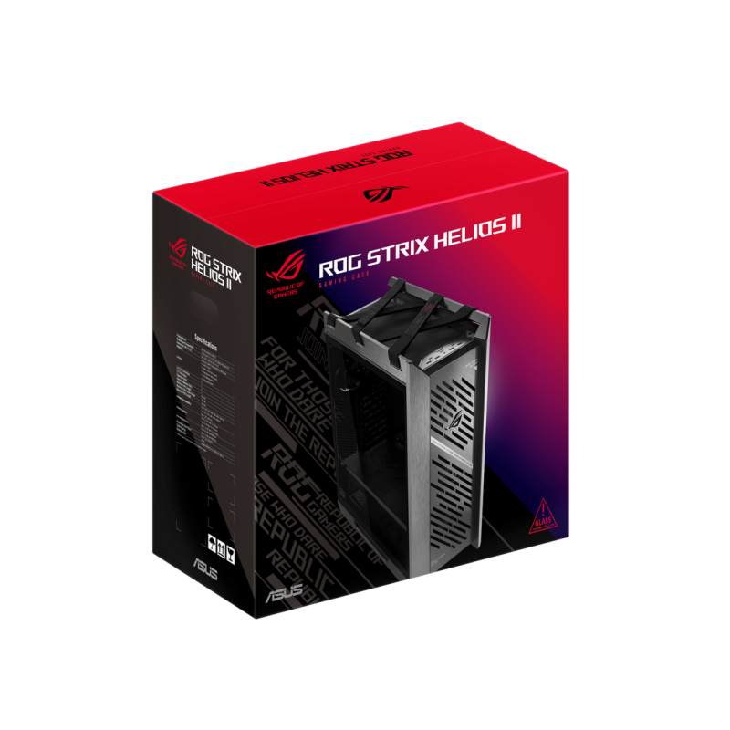 Case ATX Asus ROG STRIX HELIOS II , 3x140mm & 1x140mm, Tempered Glass, 4xUSBx3.2, 2xUSB-C, 2x3.5"/2.5"