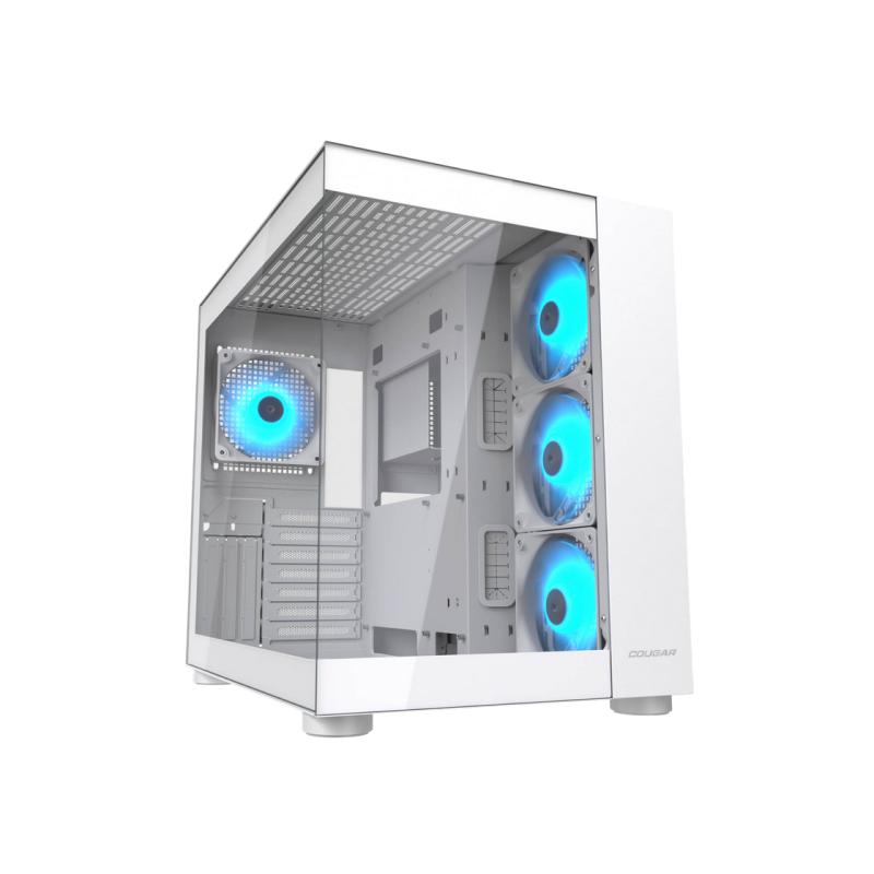 Case ATX Cougar FV 150 RGB w/o PSU 3x120revers M/B side 1x120rear ARGB Glass: Front&Side 2xUSB3.0 1xUSB-C 1x2.5