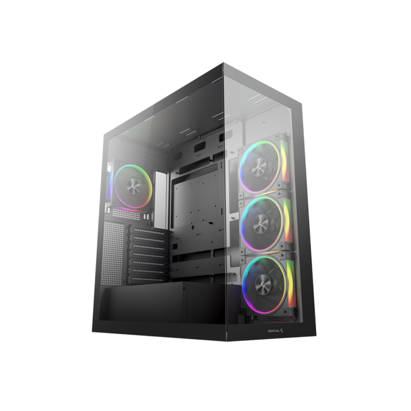 Case ATX Deepcool CG580 4F, w/o PSU, 4 ARGB fans, 2xUSB3.0, 1xUSB-C, Front & Side Tempered Glass, 2x2.5"