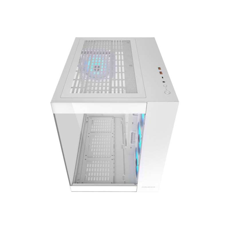 Case ATX Cougar FV 150 RGB w/o PSU 3x120revers M/B side 1x120rear ARGB Glass: Front&Side 2xUSB3.0 1xUSB-C 1x2.5