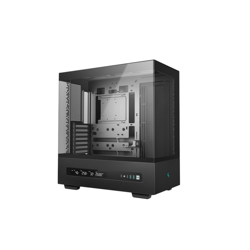 Case mATX Deepcool CH690 Digital, w/o PSU, 2xUSB3.0, 1XUSB-C, Tempered Glass, None Fans, 2x2.5", 1x3.5",