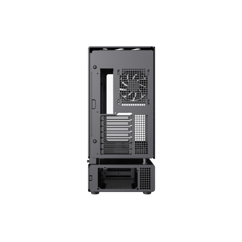 Корпус ATX GAMEMAX N80, без блока питания, 0,8 мм, 6 вентиляторов 120 мм ARGB, передняя и боковая подсветка, модульная конструкция, вертикальное крепление видеокарты,