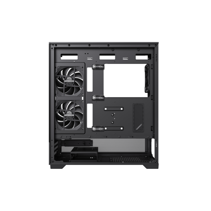 Case ATX GAMEMAX VISTA 2 AB, w/o PSU, 0.6mm, 3x120mm ARGB, ARGB Hub, RC, Front&Side Tempered Glass, 2xUSB3.0,
