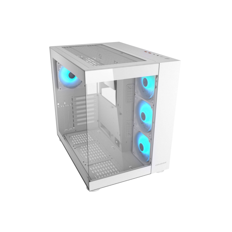 Case ATX Cougar FV 150 RGB w/o PSU 3x120revers M/B side 1x120rear ARGB Glass: Front&Side 2xUSB3.0 1xUSB-C 1x2.5