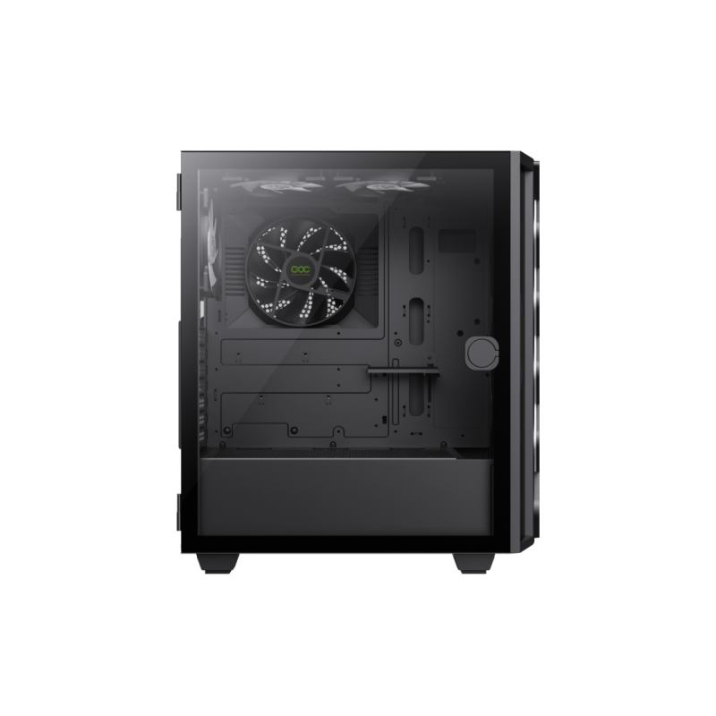 Корпус ATX GAMEMAX Diamond CP BK, без блока питания, толщина слоя 0,5 мм, 2 x 120 мм ARGB-подсветки, 1 x 140 мм ARGB-подсветка, ARGB-концентратор, сетка на передней панели + светодиодная лента, 1 x USB3.1